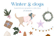Winter clipart cozy dogs, a Seasonal Illustration by Katie Lisker (Thumbnail 2 of 2)