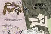 Woven Memories Vintage Ephemera Kit, an Object Graphic by DreamoraArt (Thumbnail 4 of 11)