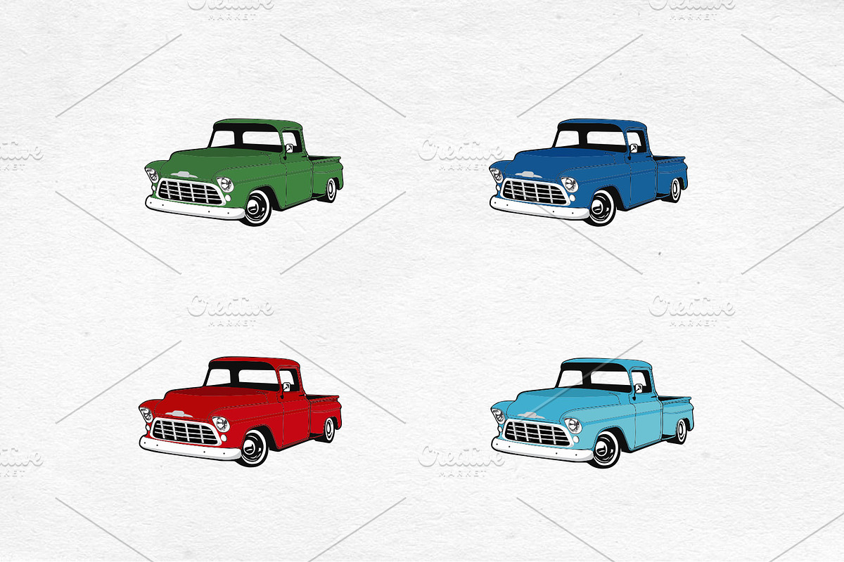 Chevy Truck 1955 drawing, an Illustration by Piro Concept (Photo 2 of 2)