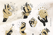 Collection of snakes in hands, an Animal Illustration by Siriliadka Dreams (Thumbnail 6 of 9)