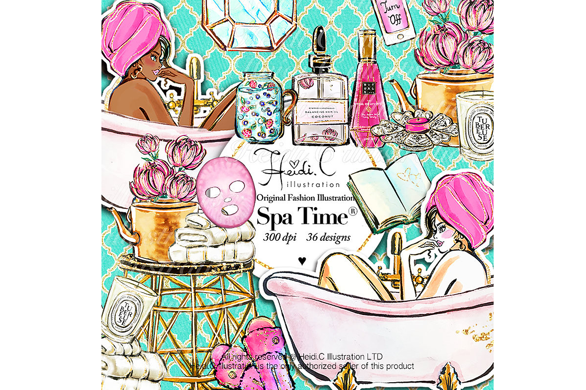 Spa Time, an Illustration by HeidiCIllustration (Photo 1 of 5)