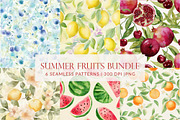 SUMMER FRUIT Seamless Pattern BUNDLE, a Pattern Graphic by AYAKA Studio Co. (Thumbnail 1 of 13)
