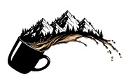 Mountain Coffee Cup Bundle, an Object Illustration by yasushie (Thumbnail 20 of 31)