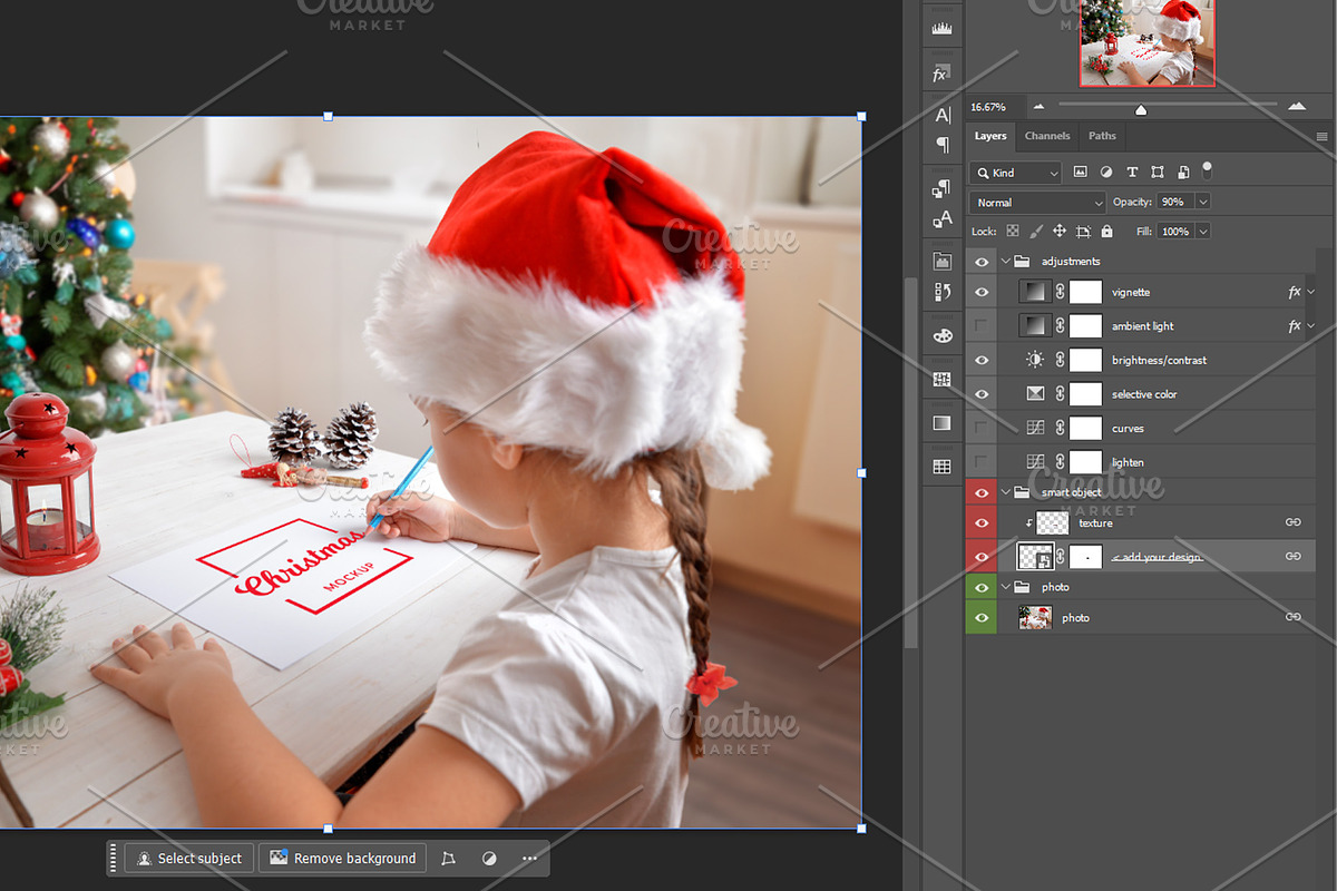 Christmas Kids Art Paper Mockup, a Product Mockup by RSplaneta (Photo 2 of 2)