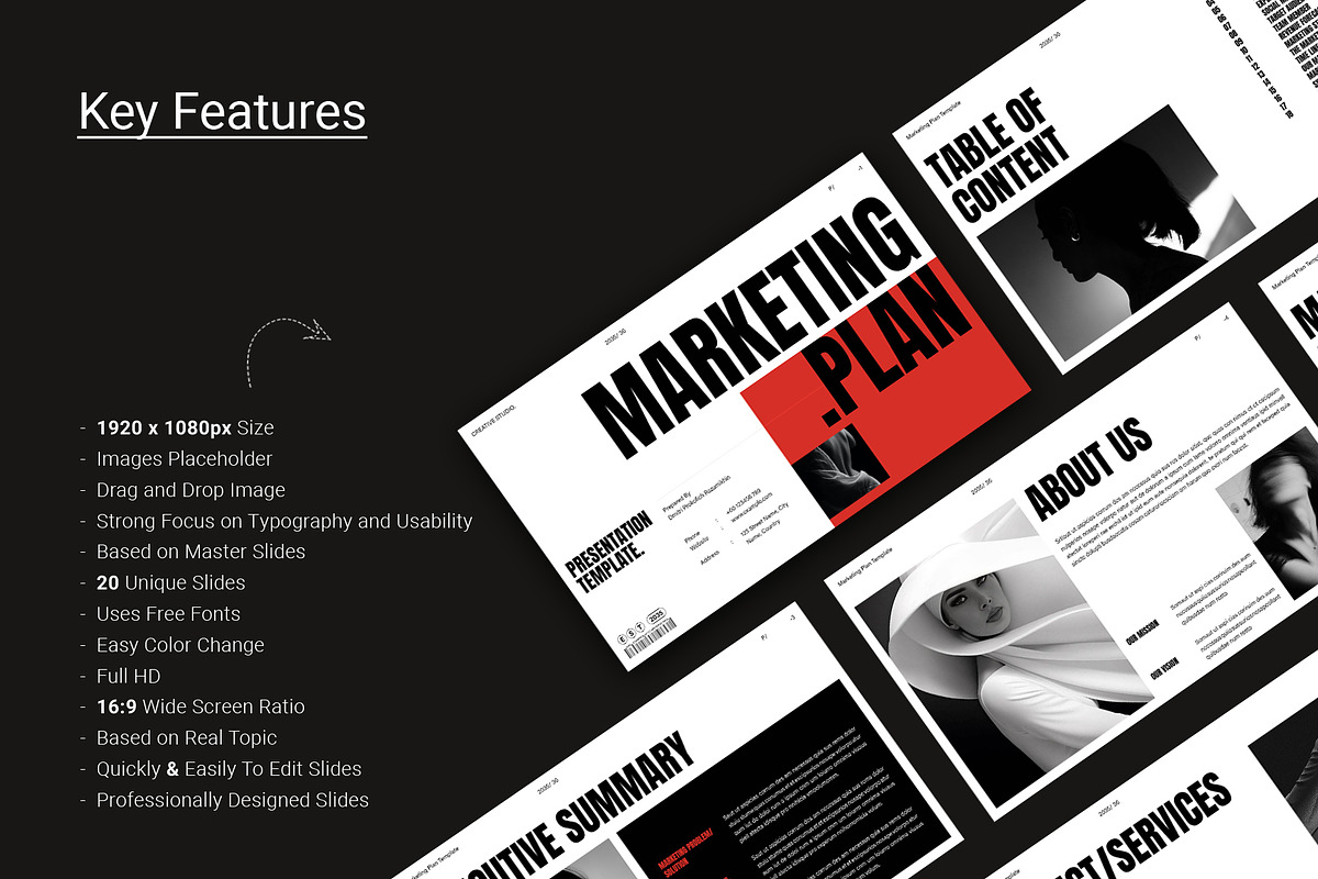 Marketing Plan Presentation Template, a Presentation Template by DesignCrest (Photo 2 of 14)