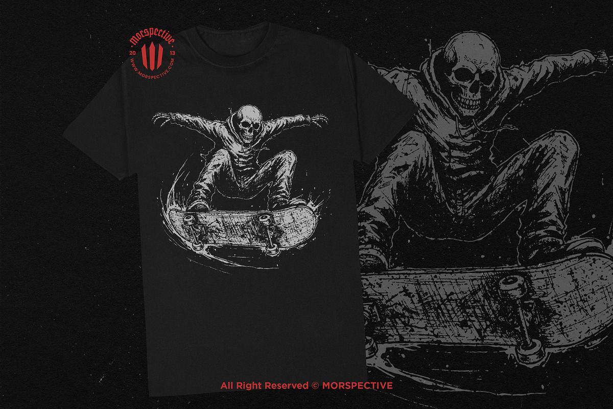 10 Bundle Dark Art Skull Skate Trick, an Illustration by Morspective (Photo 2 of 7)