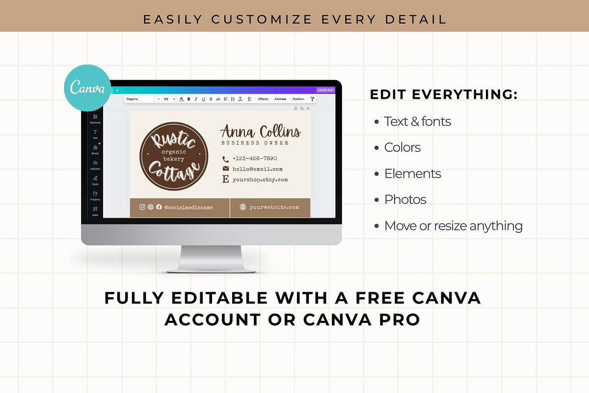 Cozy Branding Kit Canva Template, a Branding & Logo Template by Anna Design Studio (Photo 8 of 9)