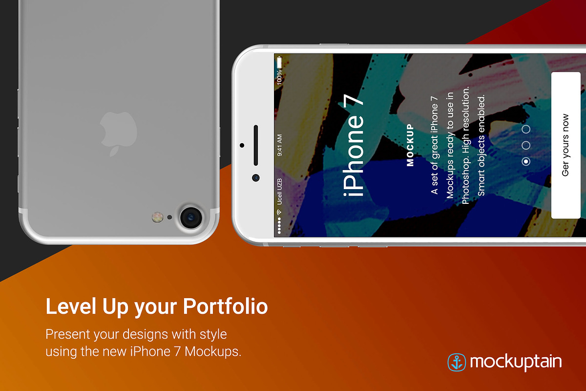 Iphone 7 Mockup Straight White, an iPhone Mockup by mockuptain (Photo 5 of 7)