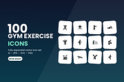 100 Gym Exercise Icons, a Duotone Icon by Symbolic Language (Thumbnail 1 of 3)