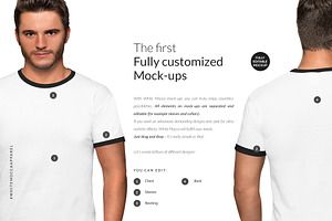 Men T-shirt Mockups Set FREE DEMO