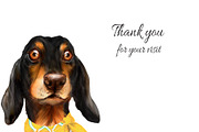Dachshund dog watercolor clipart., an Illustration by SavinV (Thumbnail 7 of 7)