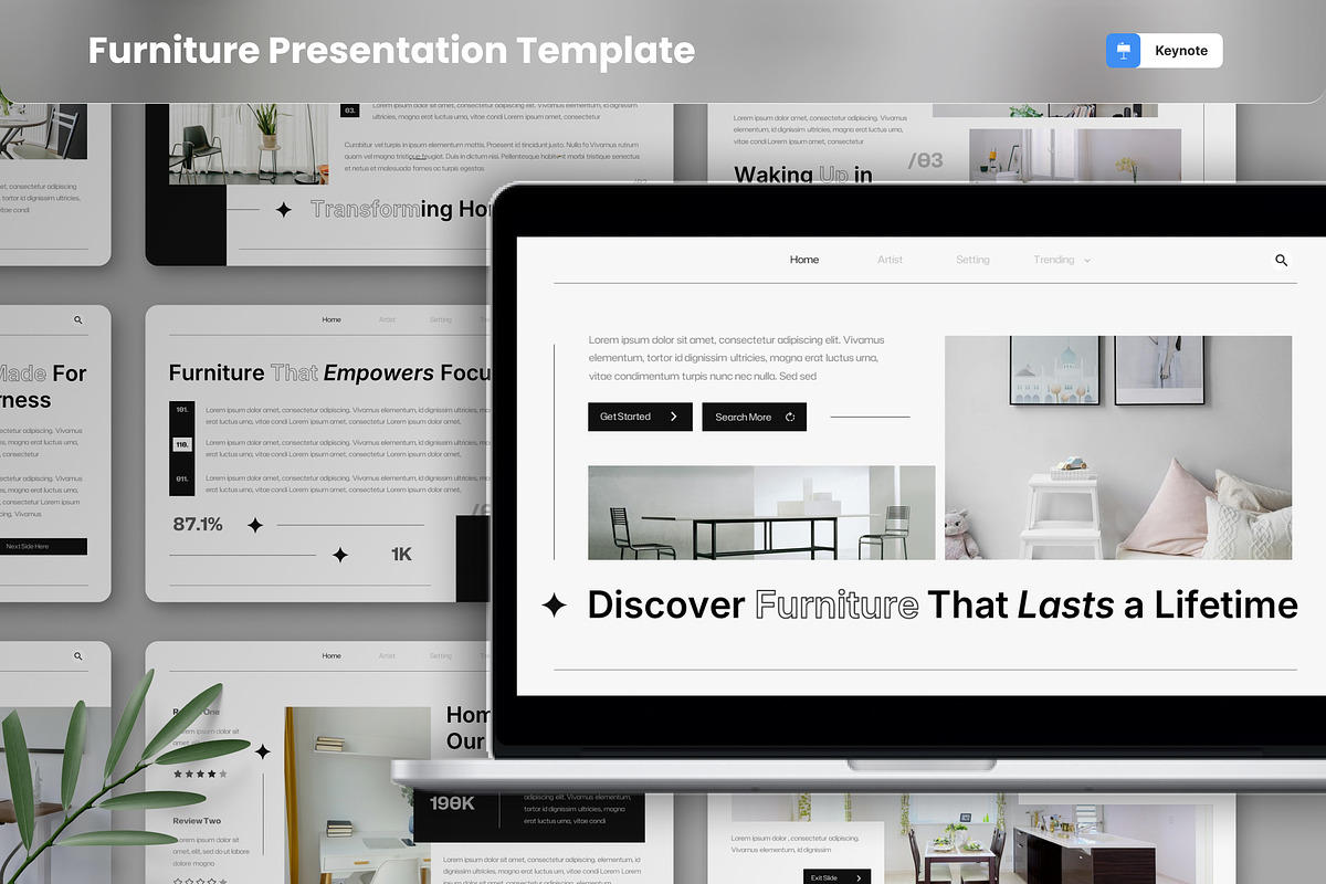 Minimalist Furniture Keynote, a Presentation Template by MtvtdArt (Photo 1 of 6)