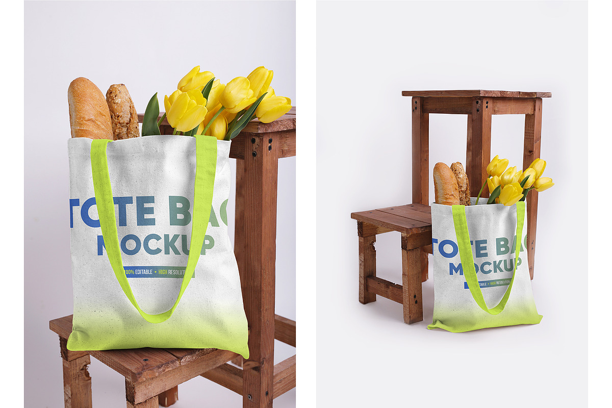 Canvas Tote Bag Mockups Vol 2, a Product Mockup by Hi, Mock-Up! (Photo 3 of 9)