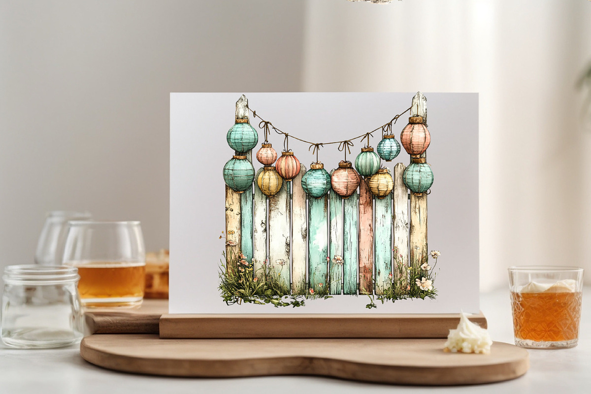 Summer Funny Fence Clipart, an Illustration by SVGArt (Photo 6 of 9)
