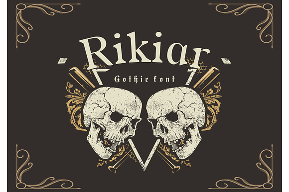 Rikiar Gothic Font preview 4