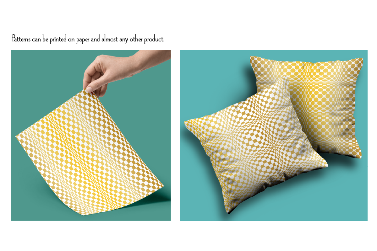 Seamless Gold Op Art Patterns preview 2