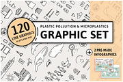 Plastic Pollution Line Graphics, an Animal Illustration by nordicworker (Thumbnail 1 of 5)