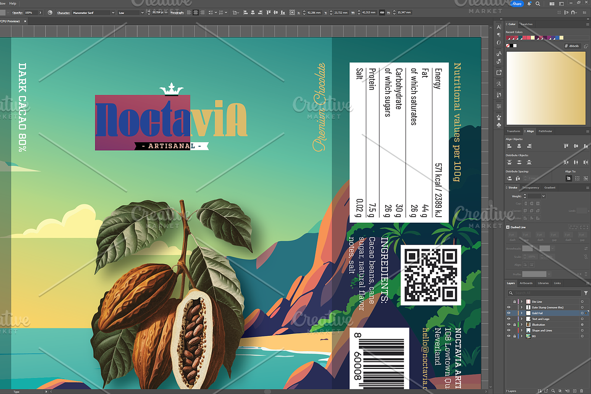 Noctavia Chocolate Bar Pack Template, a Marketing Template by fisihsani (Photo 8 of 9)