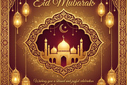 Luxury Eid Mubarak Greeting Card, a Holiday Photo by microtasker (Thumbnail 2 of 2)
