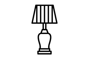 Lamp Line Icon, an Icon by Pexelpy