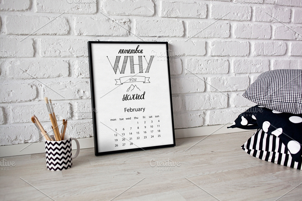 Calendar 2018 - hand drawn lettering, a Work Illustration by Lytvynenko Anna (Photo 2 of 7)