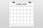 2027 12x12 Monday to Sunday Calendar, a Stationery Template by Running With Foxes (Thumbnail 2 of 5)
