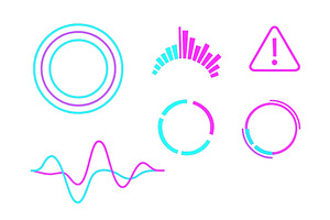Abstract graphic elements in vibrant, a Technology Illustration by ZinetroN