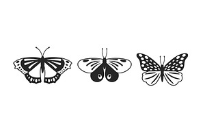 Butterflies Vector Glyph