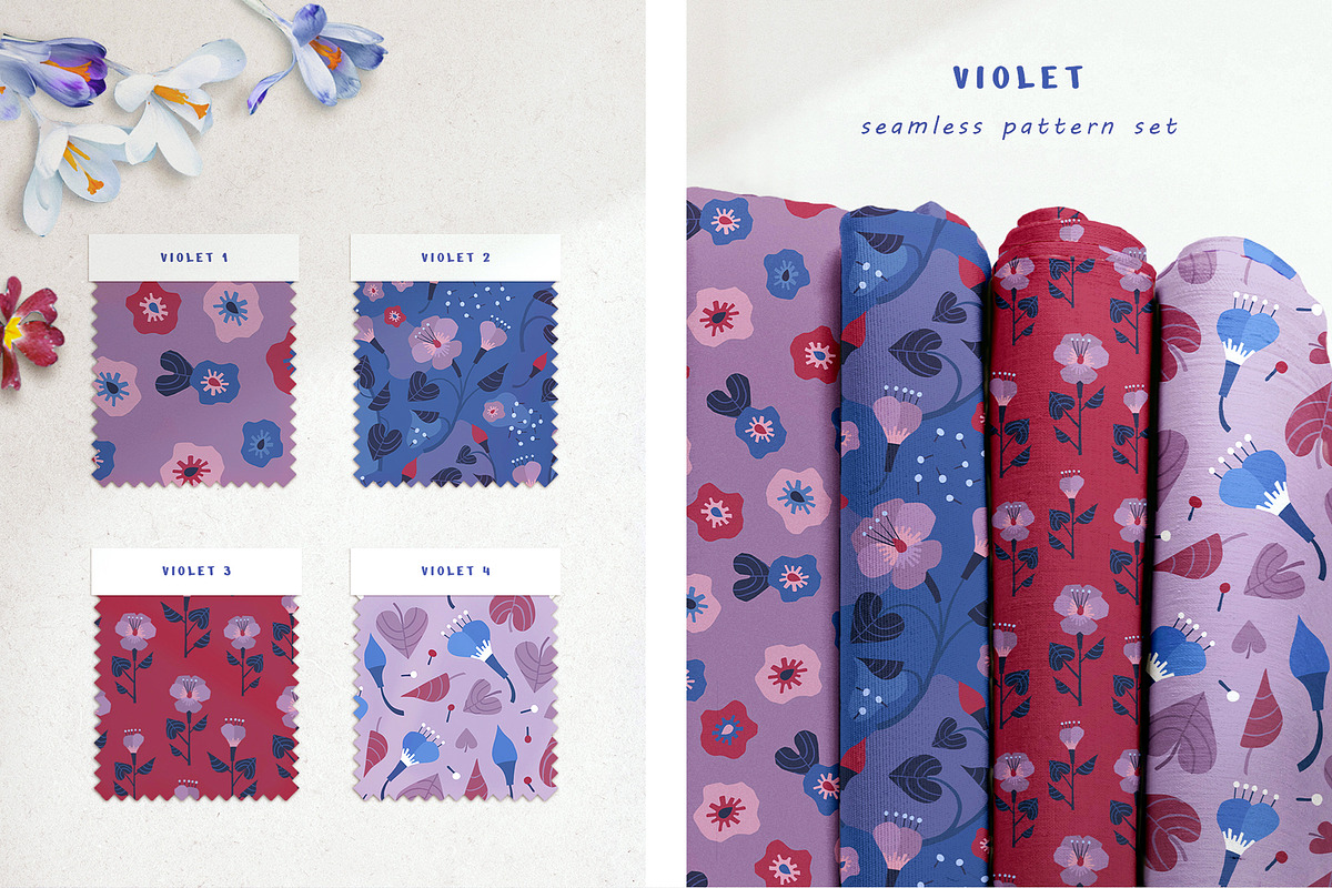 Flowering. Patterns and clipart., an Illustration by Lori Room (Photo 10 of 14)