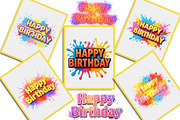 Happy Birthday Sublimation Bundle, an Illustration by Creative Art (Thumbnail 3 of 9)