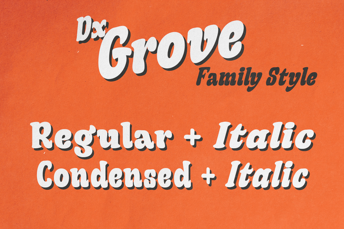 Dx Grove - Variable Retro Font, a Serif Font by Dirtyline Studio (Photo 4 of 12)