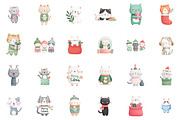 Christmas Cats Holiday Cats Set, an Illustration by Sublimation Artist (Thumbnail 2 of 6)