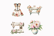 Watercolor Victorian Decor Clipart, an Illustration by Design Market (Thumbnail 4 of 4)