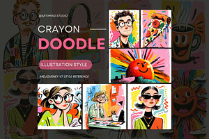 Playful Crayon Illustration Prompt
