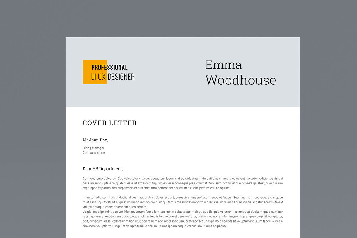 Minimal Resume Layout, a Resume Template by MightyDesign (Photo 2 of 8)