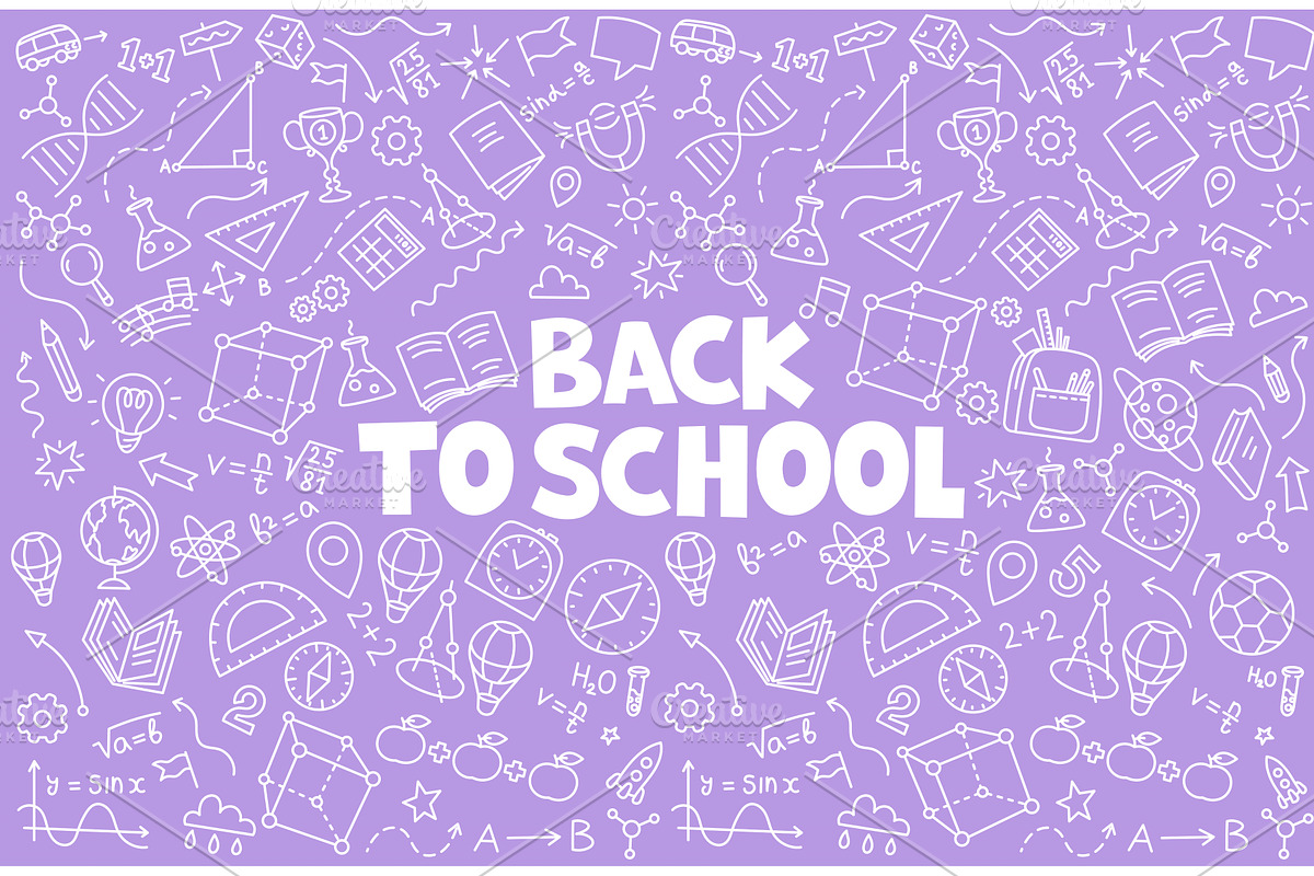 Back to school. Background doodles, an Object Graphic by Ilia Design