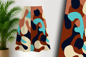 Coffee and Cream Abstract Modern Art, a Decorative Illustration by Sharon Schwalbe