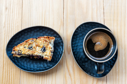 Apple Blueberry Pie and Coffee, a Background Photo by wr7 Media