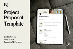 Project Proposal Notion Template, a Marketing Template by TingDesign Studio