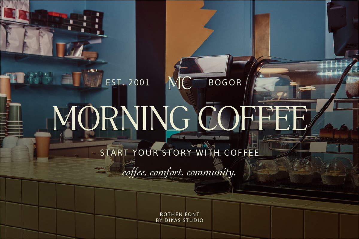 Rothen – Aesthetic Serif Font, a Serif Font by Dikas Studio (Photo 2 of 10)