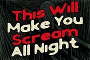 Black Scream Classic Horror Font, a Sans Serif Font by Vadovastd (Thumbnail 7 of 8)