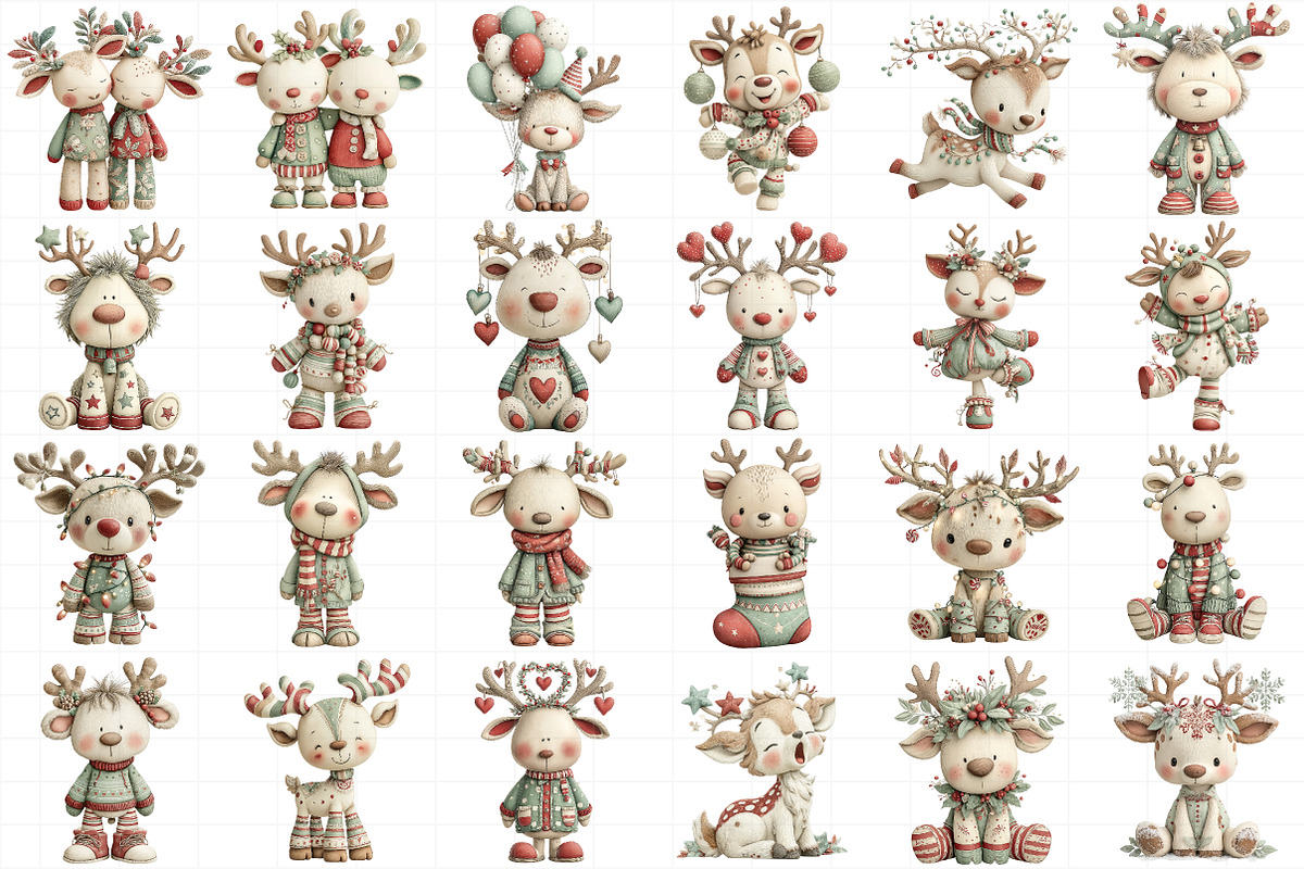 Cute Reindeer, Festive Antlers Clipa, an Illustration by Daily.Designs (Photo 5 of 5)