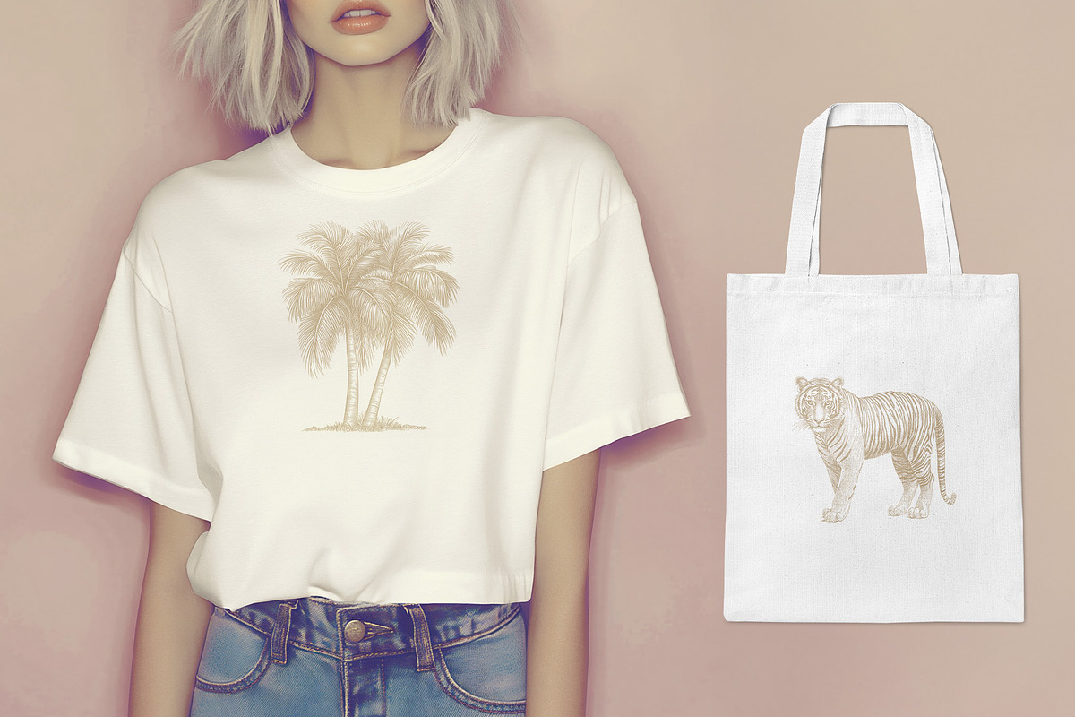 African Safari Animals & Trees Set, an Animal Illustration by NatalieArtShop (Photo 6 of 7)