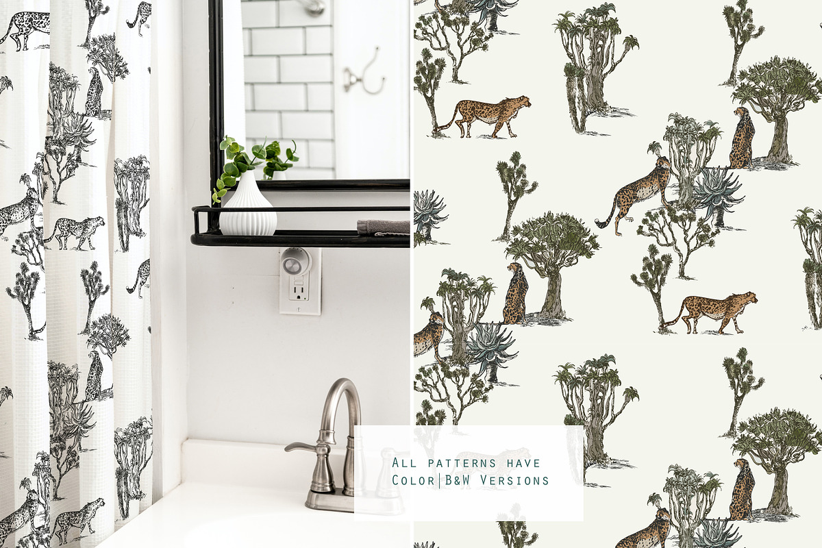 Safari. Seamless Patterns + Panorama, a Pattern Graphic by Irina Dolgikh (Photo 4 of 21)