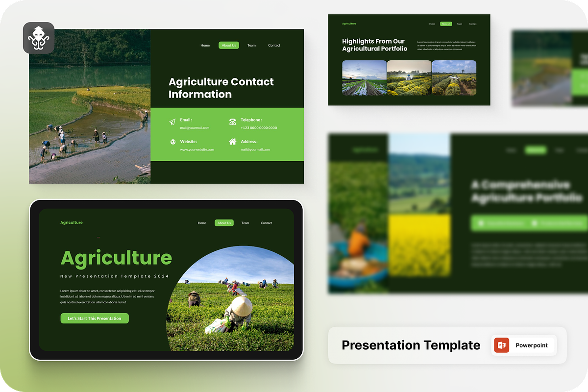 Organic Agriculture Farm Powerpoint, a Presentation Template by SquidPixey (Photo 1 of 6)