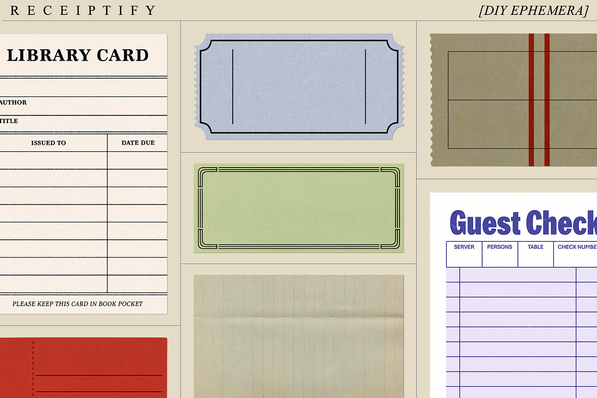 Receiptify - Vintage Ephemera Pack, an Object Graphic by Dina Mae (Photo 8 of 11)