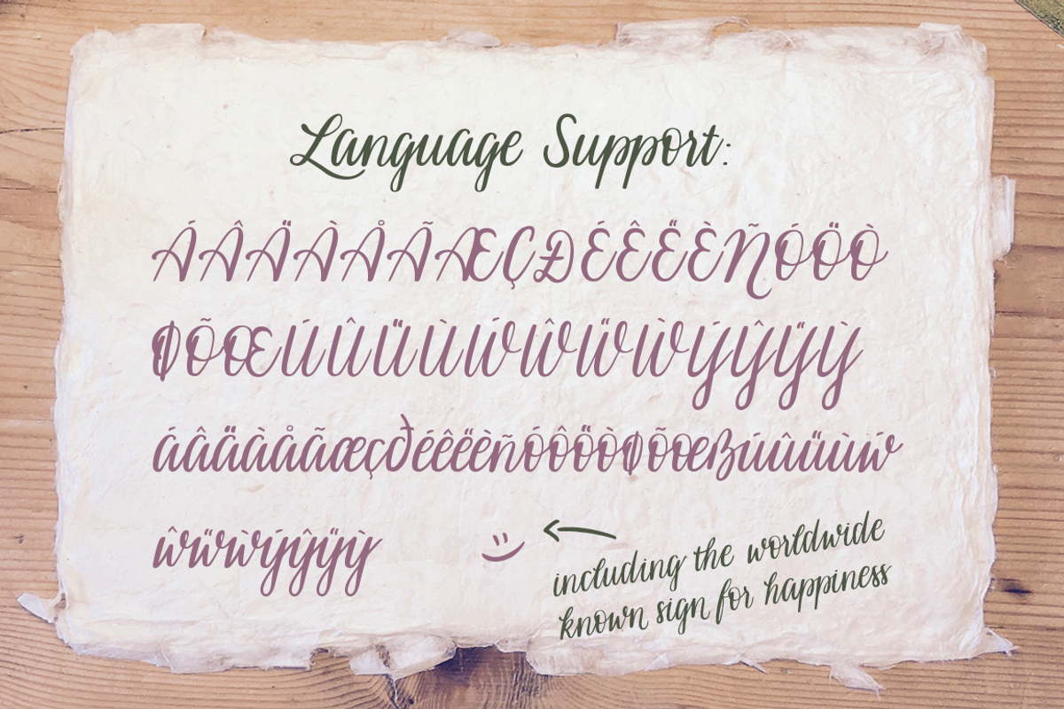 Alpenglueck - a handwritten font, a Script Font by Laura Heidi (Photo 13 of 15)