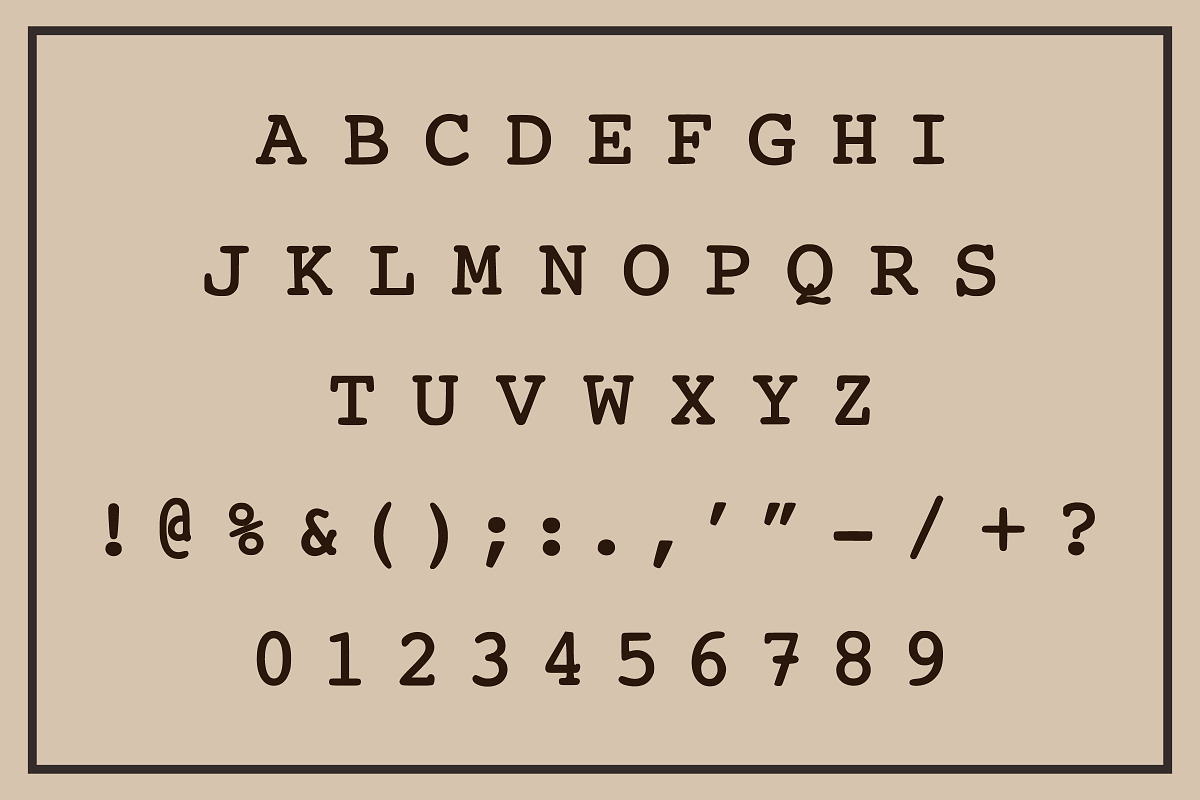 Classic Typewriter Font, a Slab Serif Font by Limited.studio (Photo 4 of 4)