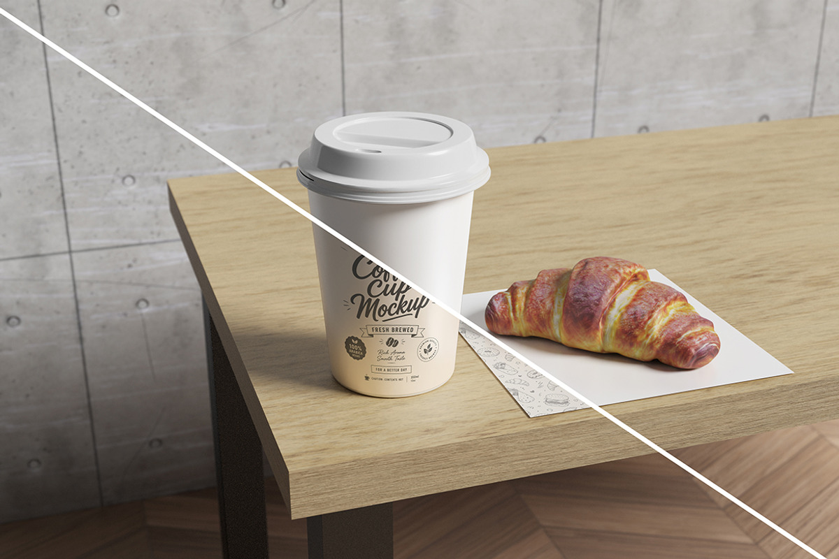 Coffee Cup and Bread Paper Mockup, a Packaging Mockup by My Code Std (Photo 3 of 3)
