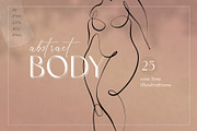 BODY - abstract one line art, an Illustration by Anna.Klets (Thumbnail 1 of 11)